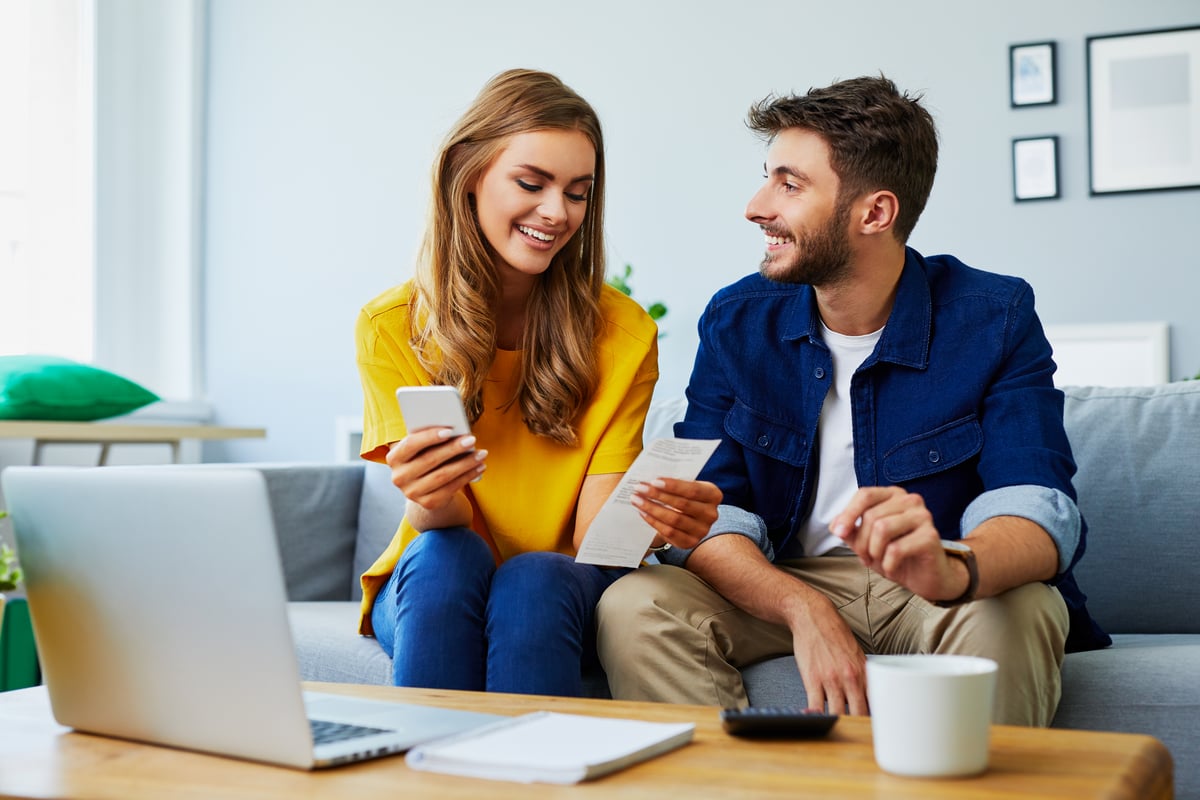 Couple with Laptop